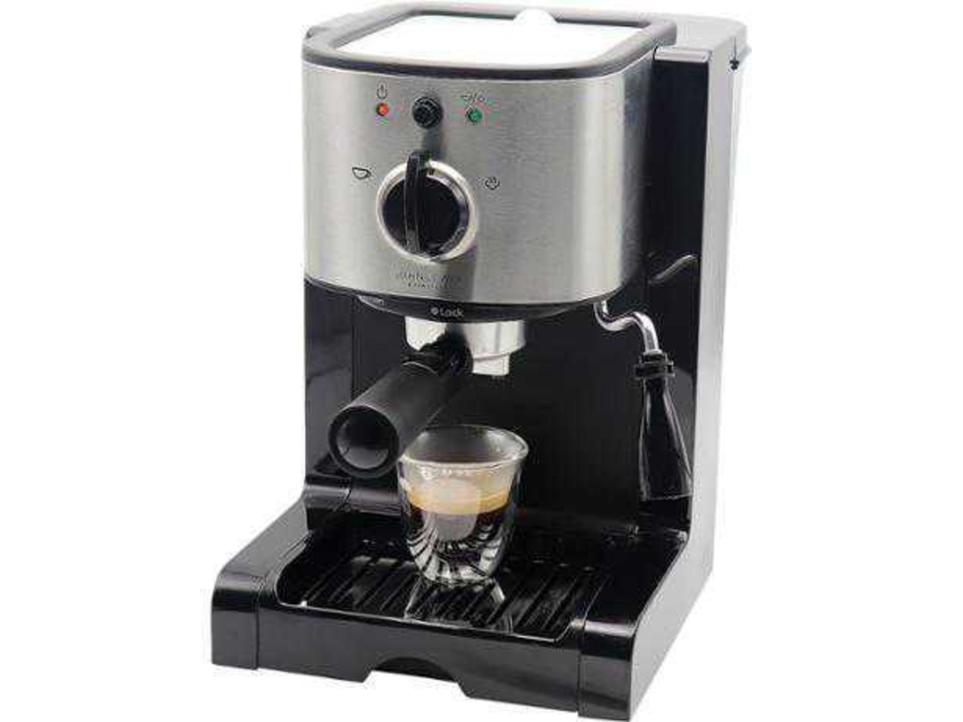 RRP £70 Boxed John Lewis Pump Espresso Coffee Machine Stainless Steel