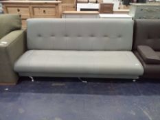 RRP £275 Venice Grey Sofa Bed Brown Faux Leather