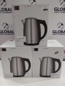 RRP £25 Each Boxed John Lewis 1.7 Litre Rounded Kettle