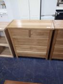 RRP £350 Large 5 Drawer Soliden Wooden Chest Of Drawer Large 5 Drawer Oak Chest Of Drawers