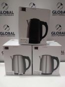 RRP £25 Each Assorted Kitchen Items To Include 3 1.7 Boxed John Lewis And Partners Kettles In Silver