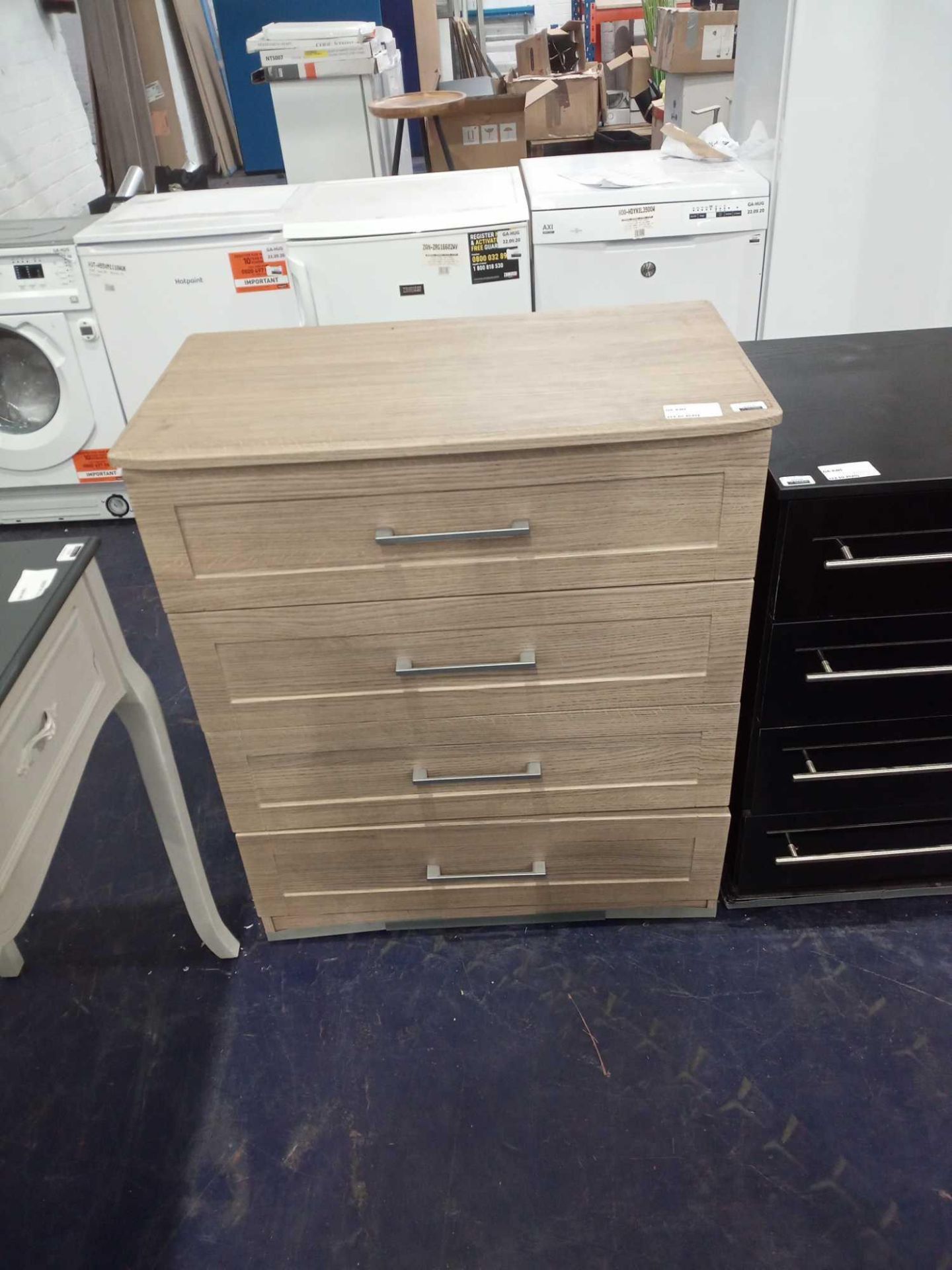 RRP £220 Light Wood 5 Draw Chester Of Drawers