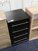 RRP £170 Black Gloss Bedside 4 Drawers