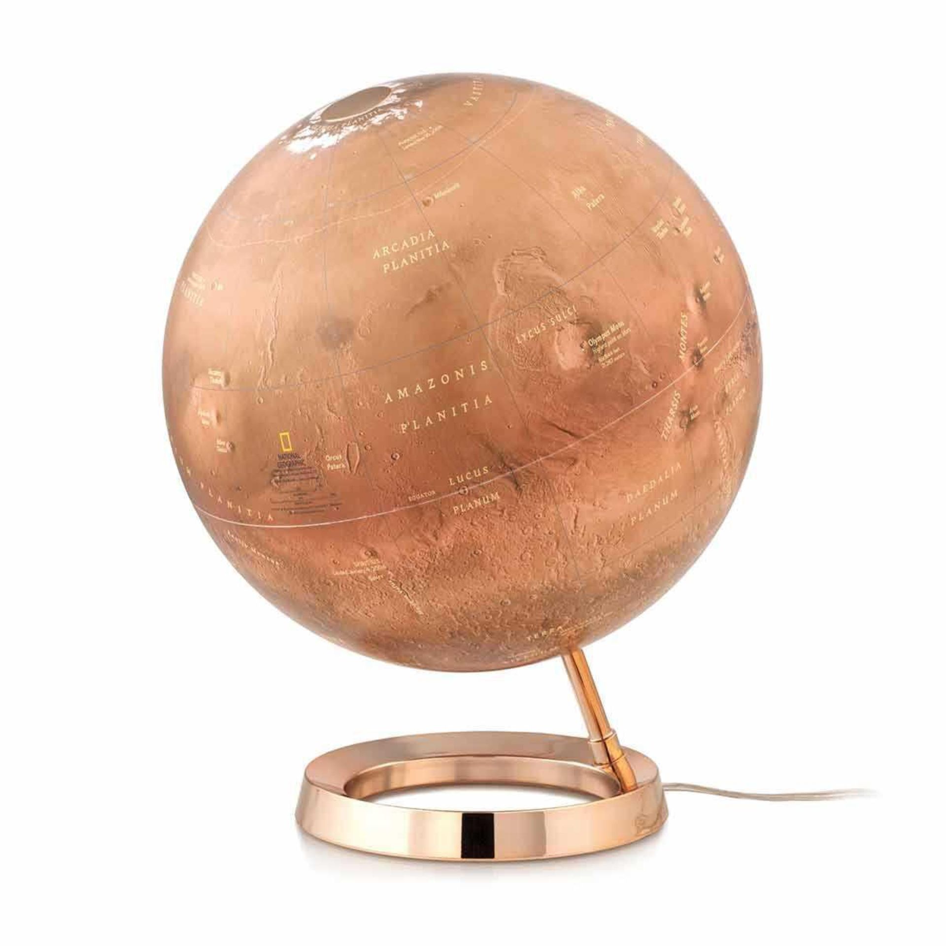 RRP £120 Boxed National Geographic Mars Illuminated 30Cm Globe