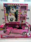 RRP £45 Each Assorted Children'S Toys To Include R L Sport Pink Remote Control Car And Myla The Magi