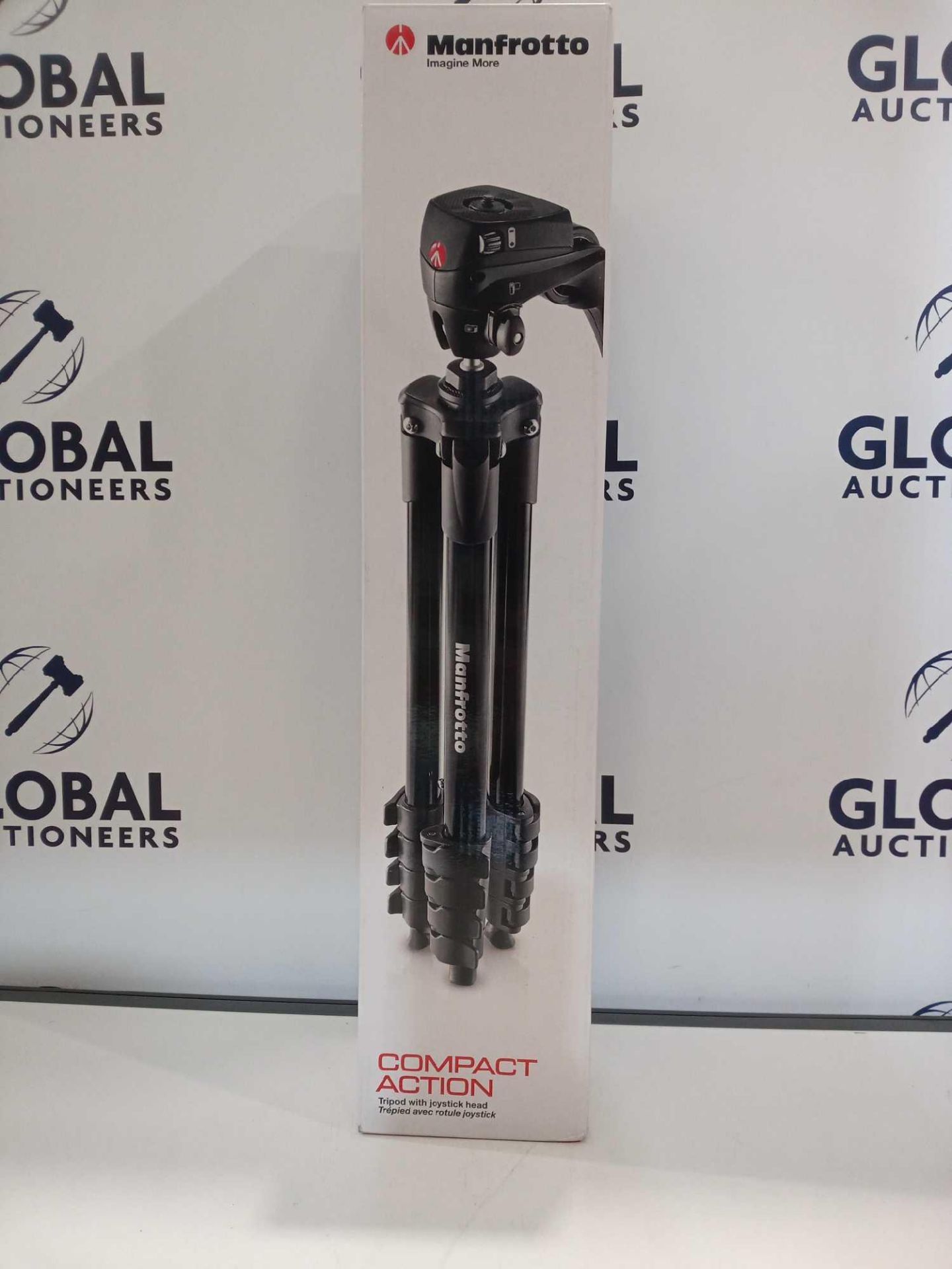 RRP £55 Boxed Manfrotto Compact Action Tripod With Joystick Head