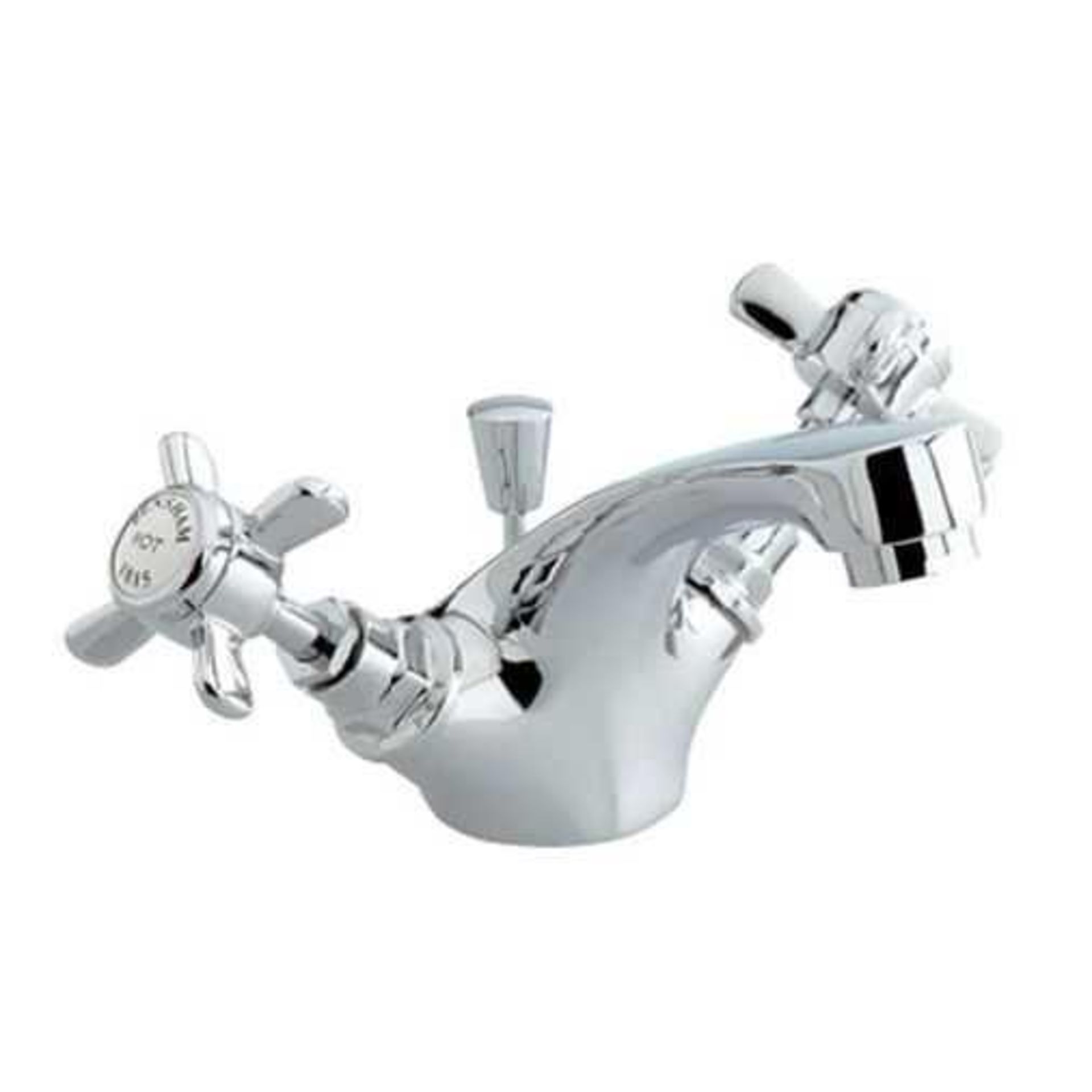 RRP £200 Each Boxed Bensham Traditional Basin Mixer Tap With Pop-Up Waste
