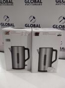 RRP £45 Each Assorted John Lewis 1.7 Litre Stainless Steel Kettles