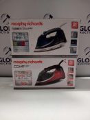 RRP £80 Each Boxed Morphy Richards Turbo Steam Pro Iron Untested