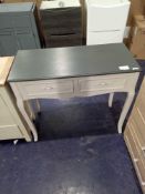 RRP £150 White And Grey 2 Draw Bedroom Dressing Table