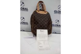 RRP £1100 Louis Vuitton Excursion Brown Coated Monogram Canvas Vachetta Golden Brass Hardware (