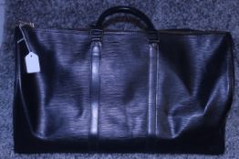 RRP £1,4110 Louis Vuitton Keepall 50 Handbag, Black Epi Calf Leather, 52X29X22Cm Complete With