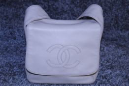 RRP £2,000 Ivory Calf Leather Shoulder Flap Bag (Production Code 5300439) Condition Rating A (