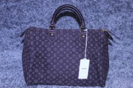 RRP £1,100 Louis Vuitton Speedy 30 Handbag, Dark Brown Canvas Monogram/Idylle Canvas, Dark Brown
