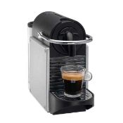 RRP £190 Boxed Nespresso Pixie And Aeroccino 3 In Chrome And Black Untested