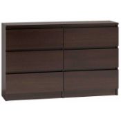 RRP £235 Boxed Mercury Row Shutter 6 Drawer Double Dresser