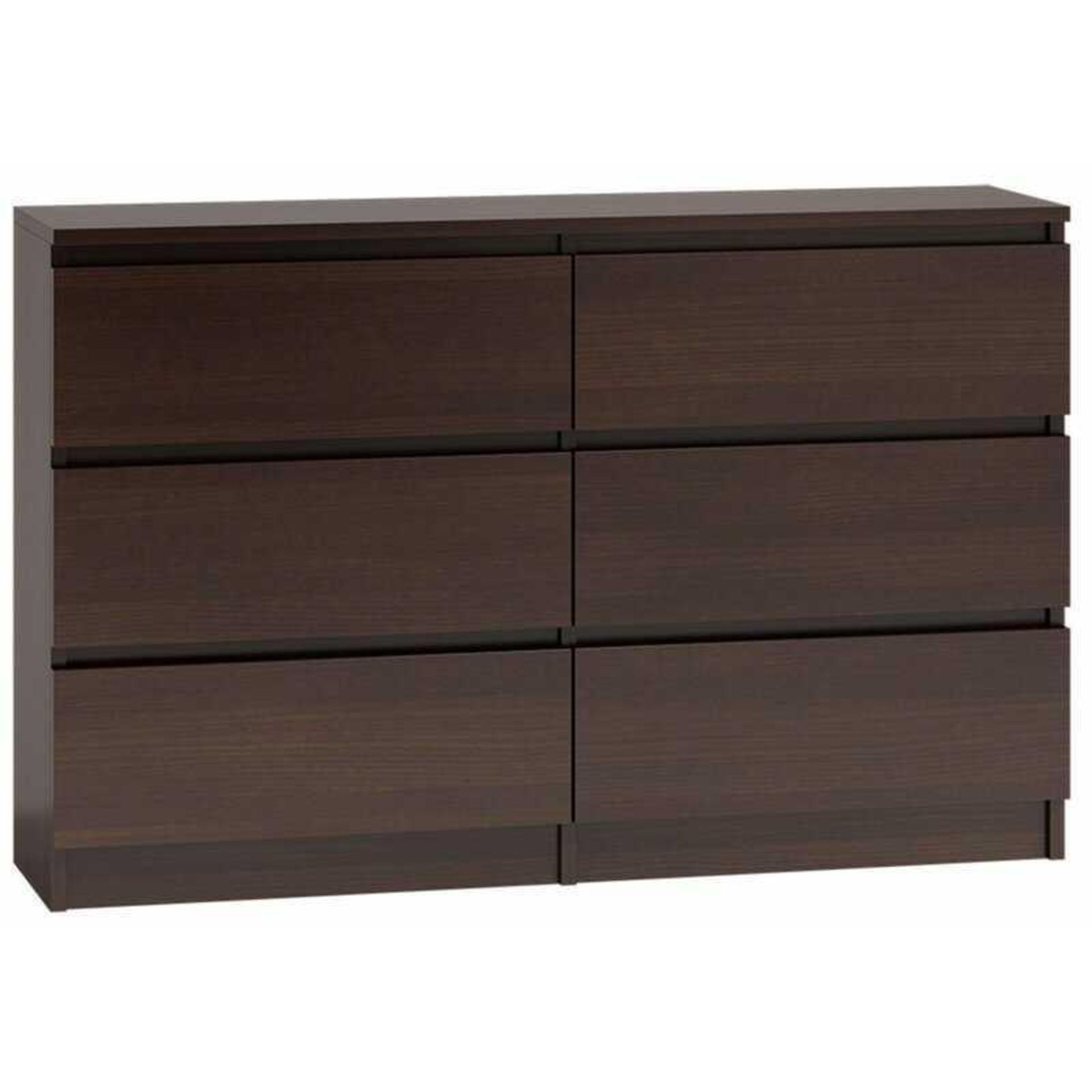 RRP £235 Boxed Mercury Row Shutter 6 Drawer Double Dresser