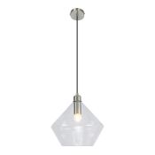RRP £60 Boxed Pascalle Pendant Light By Debenhams With Glass Shade