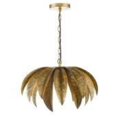 RRP £150 Boxed Cara Suspended Pendant Ceiling Light With Leaf Design By Matthew Williamson (Untested