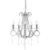 Combined RRP £320 Assorted Lighting Items To Contain A Boxed Skylar Chandelier By Debenhams And A Bo