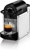 RRP £190 Boxed Nespresso Pixie And Aeroccino 3 In Black And Chrome (Untested)