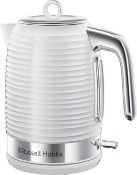 Combined RRP £80 Lot To Contain Two Boxed Russell Hobbs Inspire White Kettle (Untested)