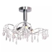 Combined RRP £200 Assorted Lighting Items To Contain Two Boxed Betsy Flush Lights By Debenhams Untes