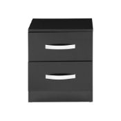 RRP £60 Boxed Lancaster Grey 2 Drawer Bedside Table