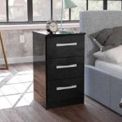 RRP £105 Boxed Riley Ave Macy 3 Drawer Bedside Table