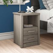 RRP £60 Boxed Zipcode Design Emmaus 2 Drawer Bedside Table