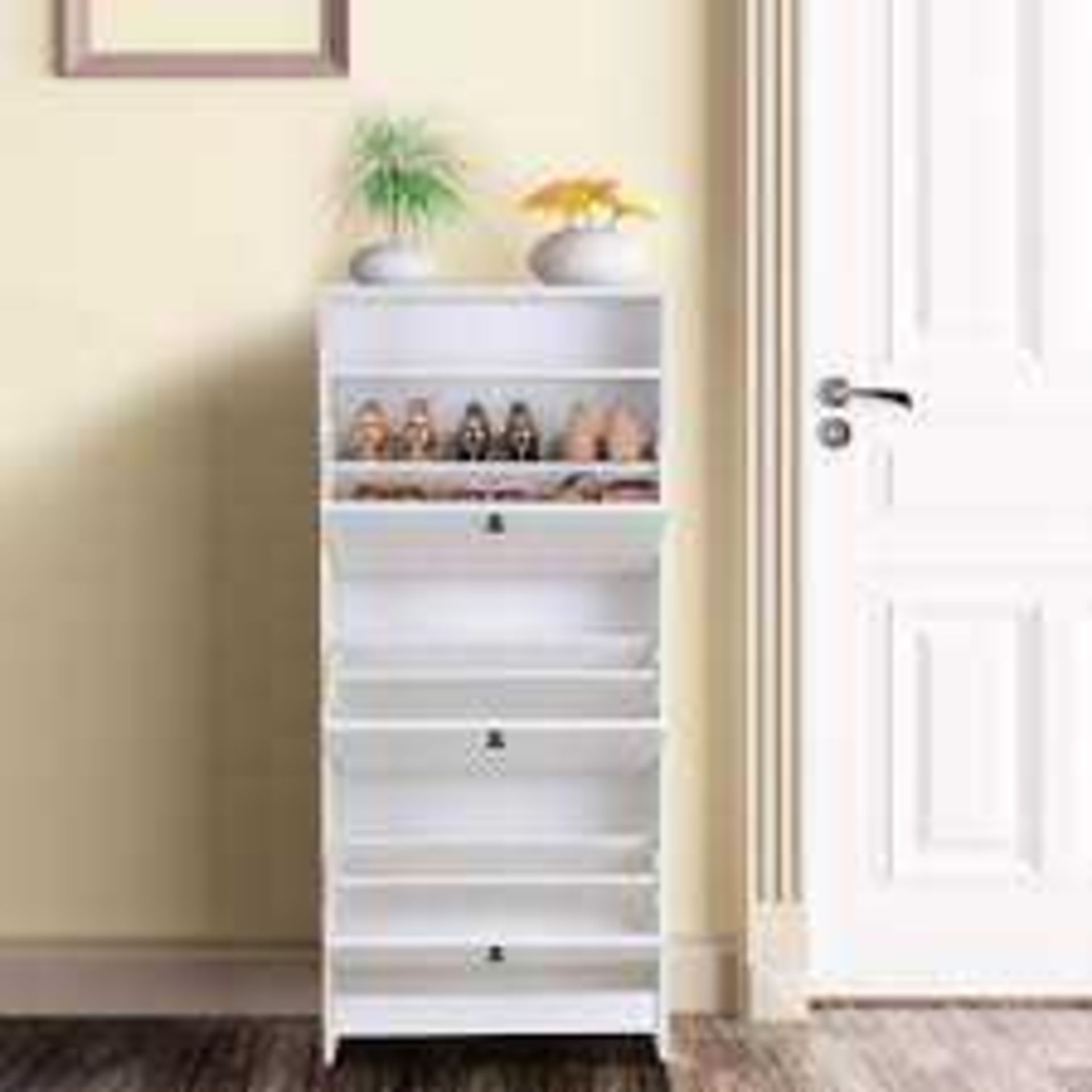 RRP £50 Boxed Home Etc 3 Drawer Shoe Cabinet
