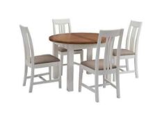 RRP £249 Sourced From Harvey's Boxed New Toulouse Set Of 2 Slatted Dining Chairs