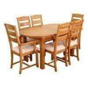 RRP £799 Sourced From Harveys Furniture Boxed Carringham Oval Extendable Dining Table (Chairs Not