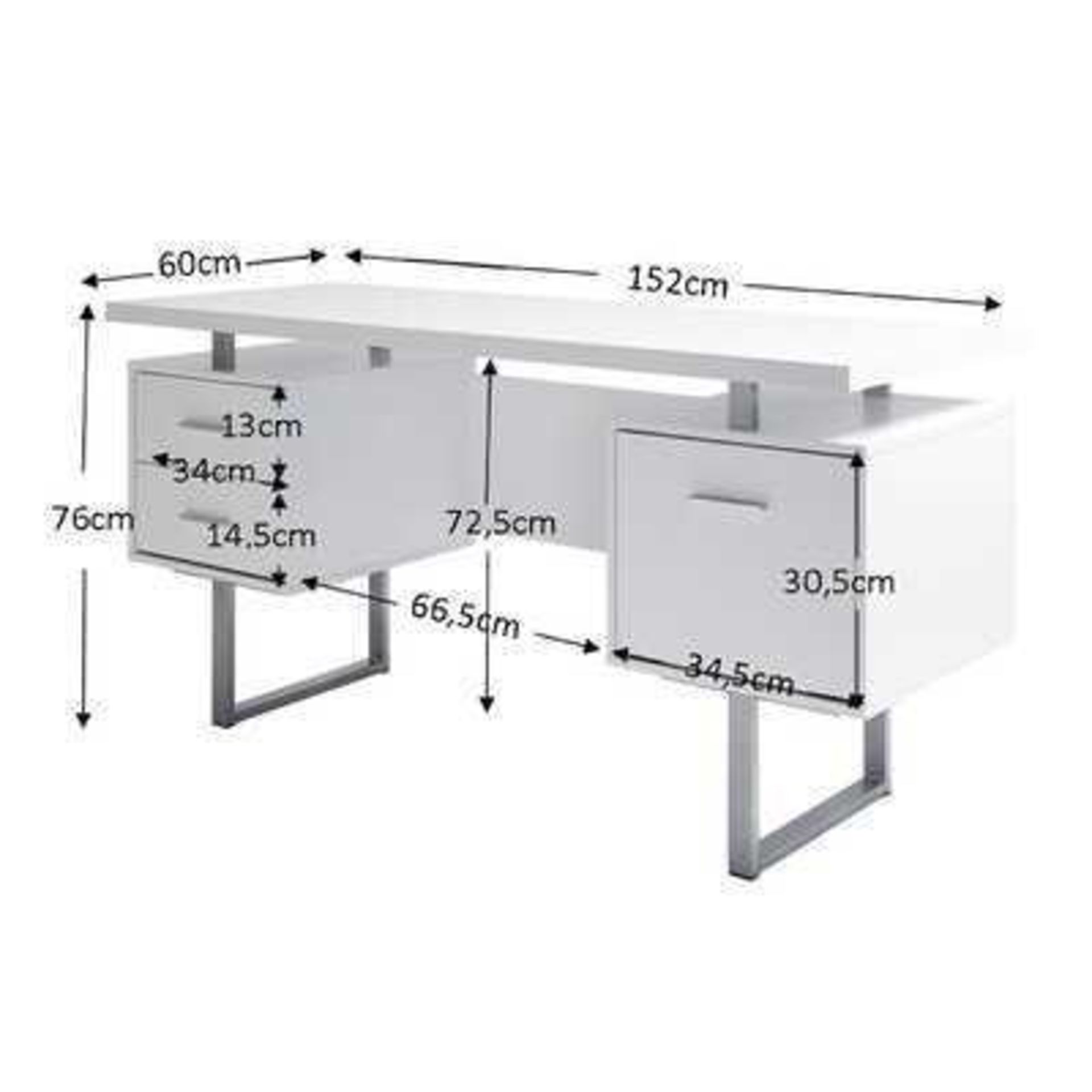 RRP £270 Boxed Jahnke Clb 150 Writing Desk - Image 2 of 2