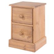 RRP £50 Boxed Alpen Home Waleska 2 Drawer Bedside Table