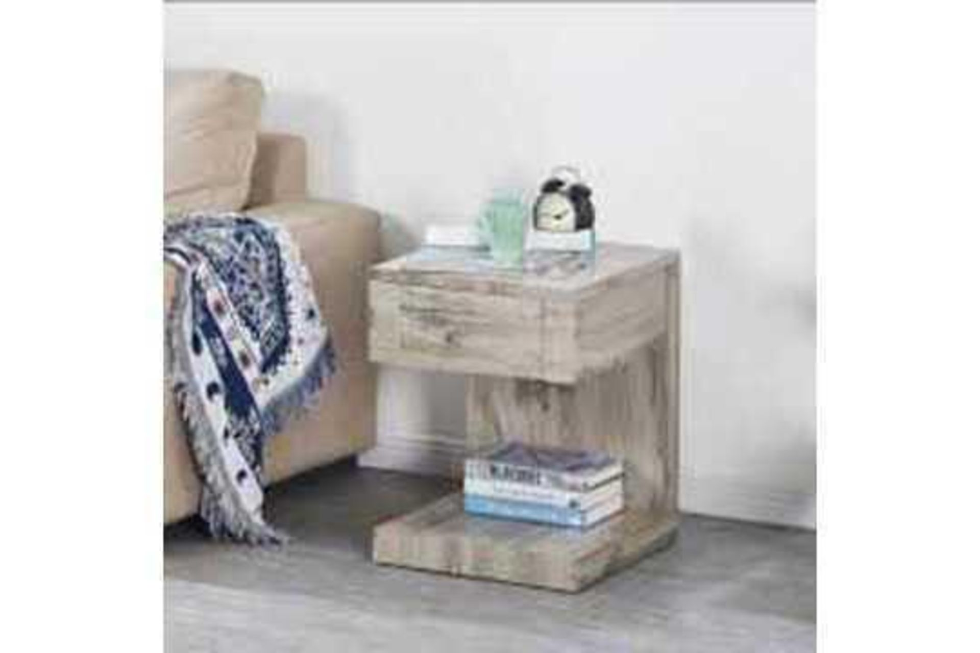 RRP £130 Boxed Furniture In Fashion Dixon 1 Drawer Bedside Table