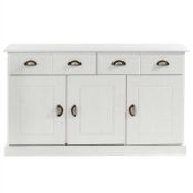 RRP £130 Boxed August Grove Emiliano 4 Door 4 Drawer Sideboard