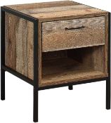 RRP £100 Boxed Urban Rustic 1 Drawer Bedside Table