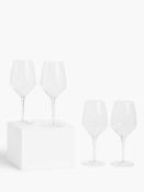 RRP £45 Each Boxed John Lewis & Partners Connoisseur Medium Bodied Red Wine Glasses, Set Of 4, 700Ml