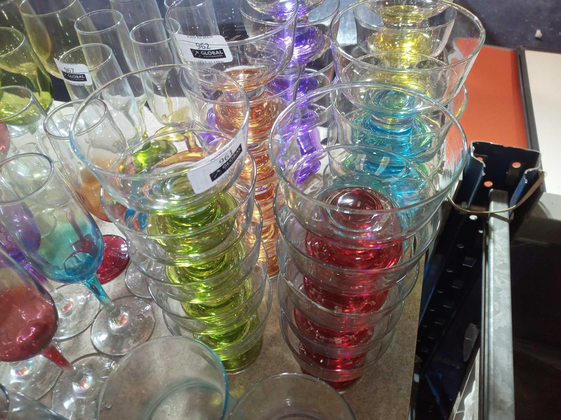 RRP £80 Lot To Contain 10 Lav Glassware Designer Coral Glasses For Desserts