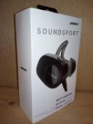 RRP £120 Boxed Bose Soundsport Wireless Bluetooth Android And Apple Earphones