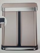 RRP £170 Boxed Simplehuman Dual Waste Disposal System