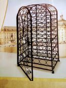 RRP £200 Boxed Arched Wine Jail Holder Solid Black Frame