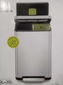 RRP £160 Boxed Eco Sensible Living X Cube Recycling Bin Combined 40 Litres