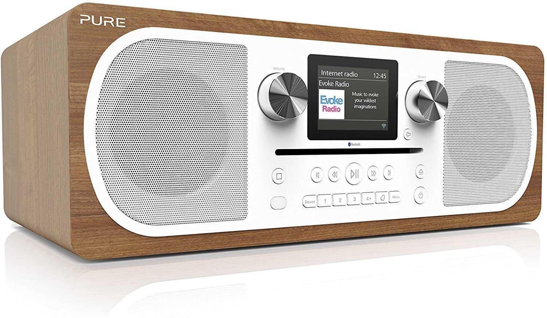 RRP £300 Boxed Pure Evoke Stereo All-In-One Music System With Internet Radio And Bluetooth