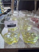 RRP £70 Set Of 8 Lav Glassware Designer Coloured Glass Whiskey/Spirit Glasses