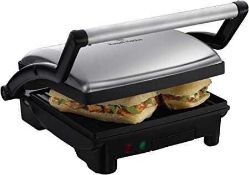 RRP £50 Boxed Russell Hobbs 3 In 1 Panini Grill And Griddle