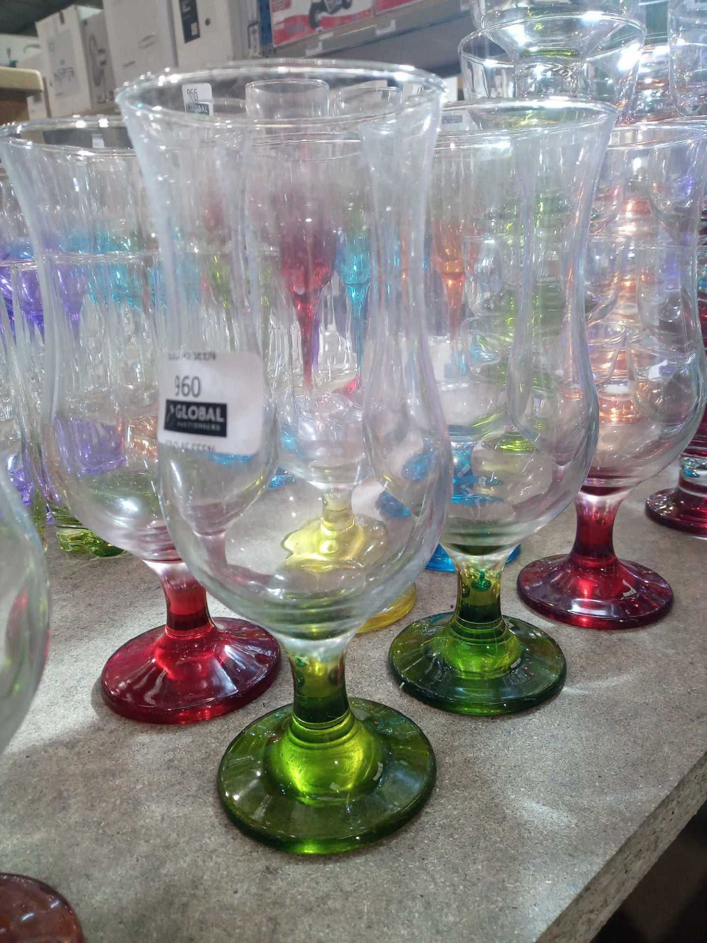 RRP £60 Set Of Six Lav Glassware Designer Cocktail Glasses Coloured
