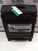 RRP £45 Each Qube London Virtually Weightless Carry-On Size Luggage Suitcase