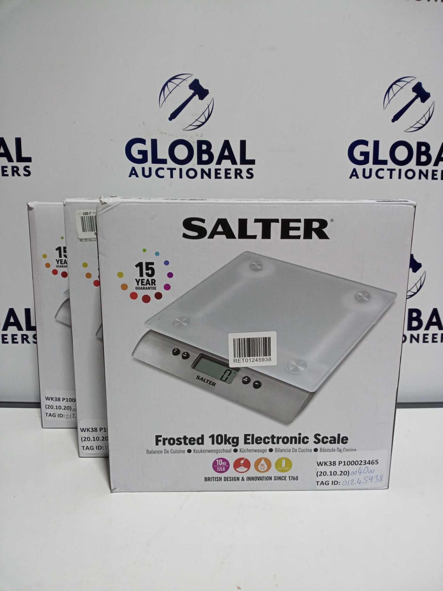 RRP £40 Each Boxed Salter Frosted 10Kg Electronic Scales